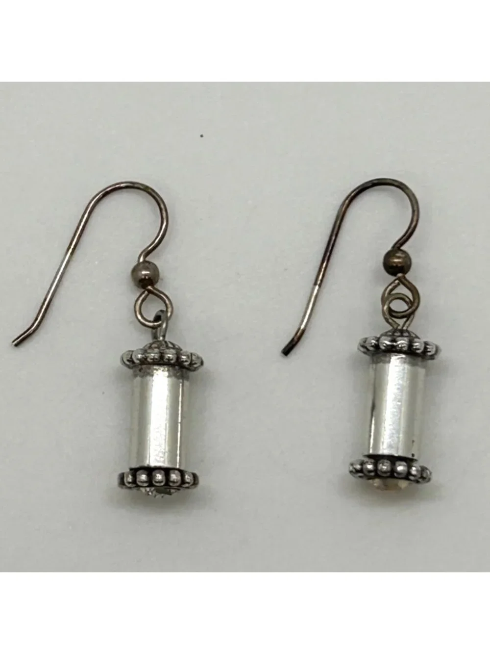 Brighton Glimmer Twist French Wire Earrings Silver-Tone Bead Drop Charm Dangle